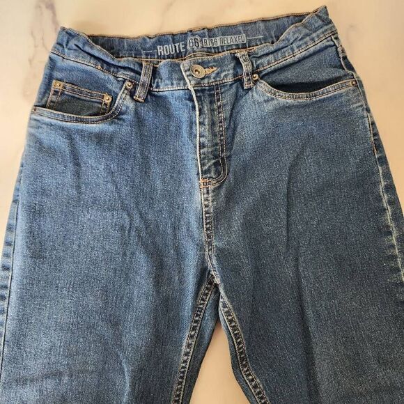 Route 66 relaxed boys jeans size 16 dark blue denim - Picture 1 of 5